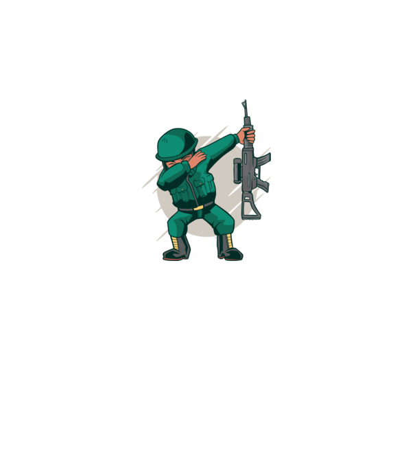Soldat DAB model negru pe tricou