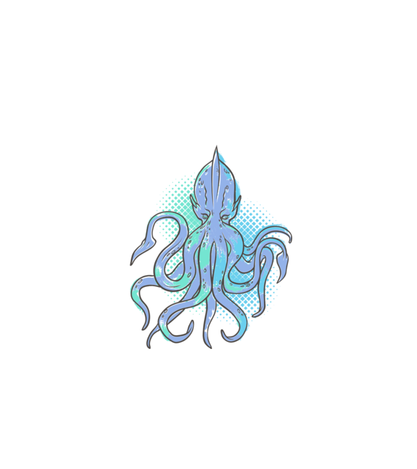 Cthulhu Caracatiță model negru pe tricou