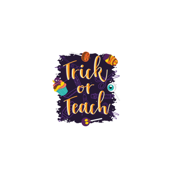 Trick or Teach Halloween pentru profesori model nisipiu pe tricou
