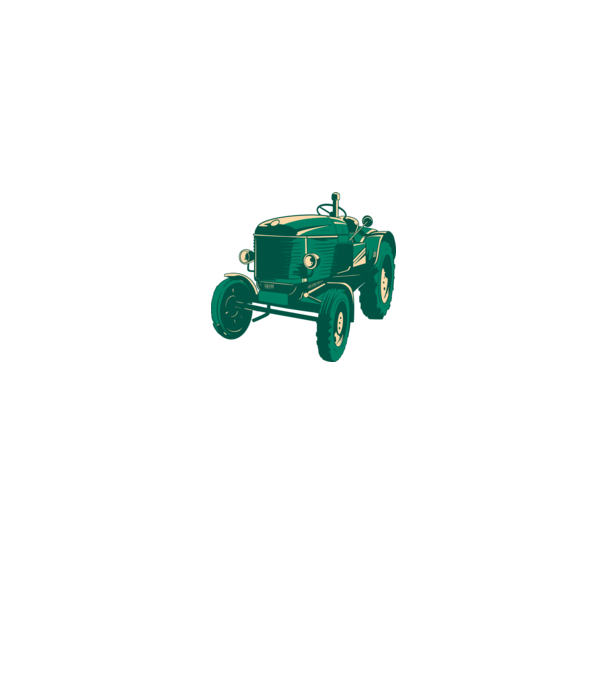 Tractor vechi model mentă pe tricou