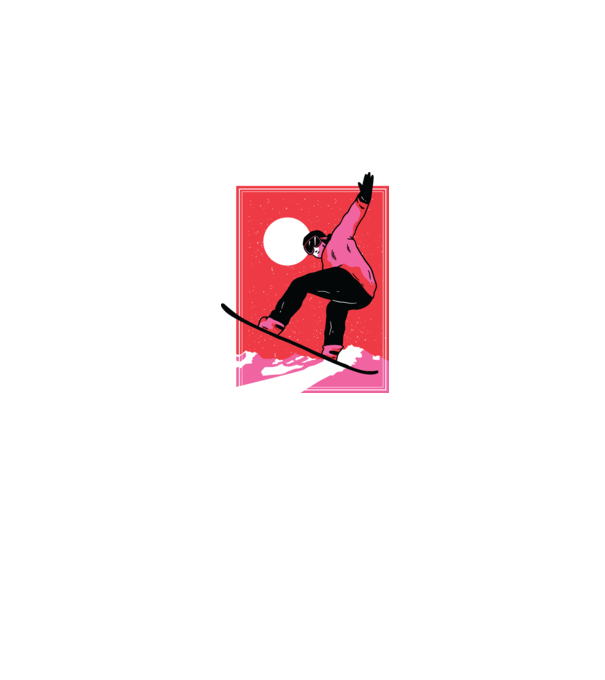 Snowboard poster model albastru jeanși pe tricou