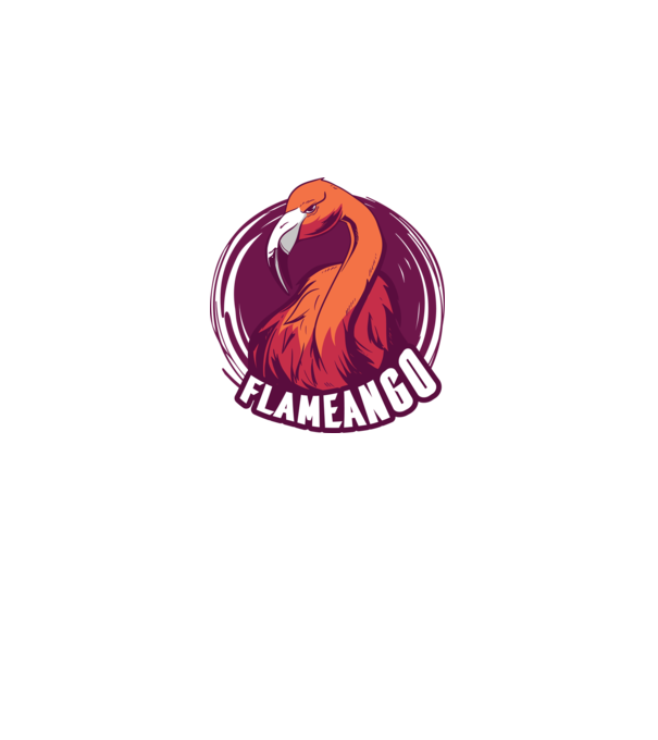 Flamingo model alb pe tricou