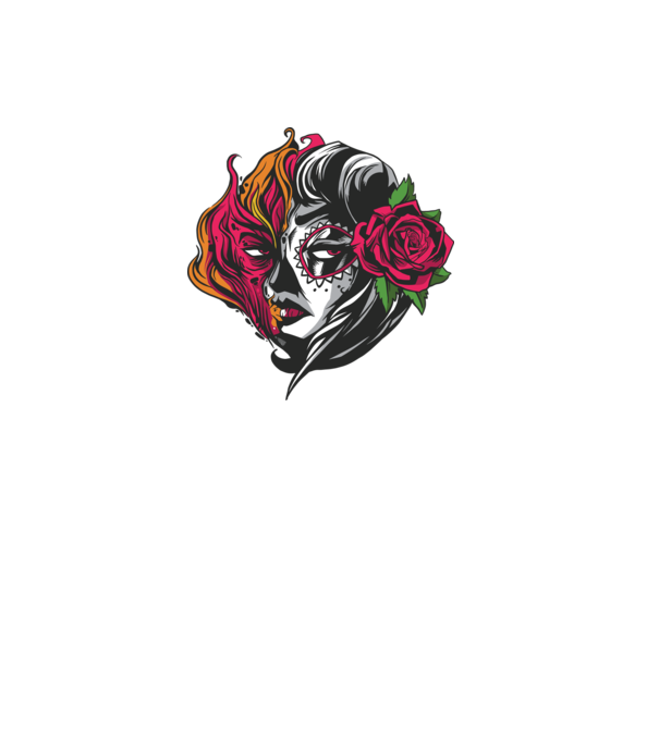 Fată Mexicană Demon model negru pe tricou