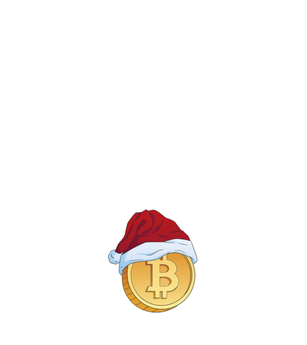 Crăciun Bitcoin model albastru deschis pe tricou