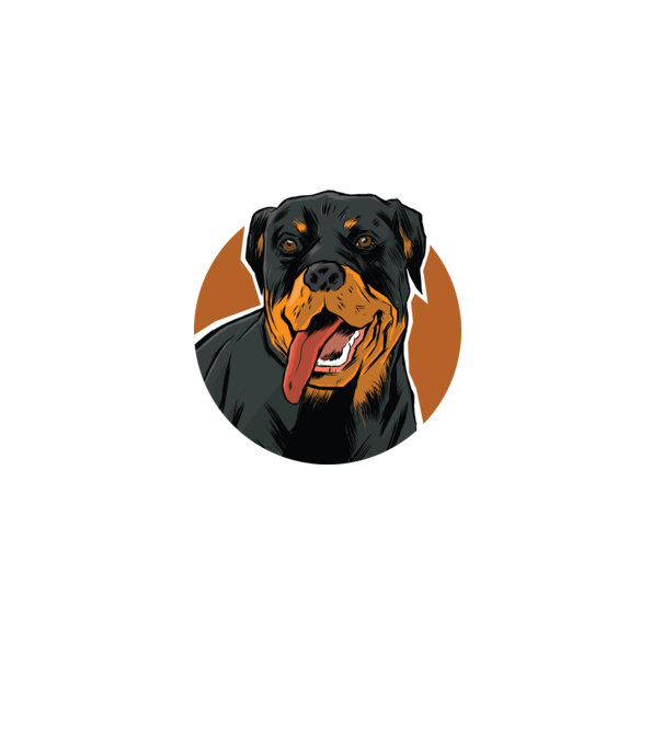 Tricou cu Câine Rottweiler model negru pe tricou