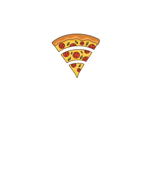 Felie de pizza Wifi model gri pe tricou