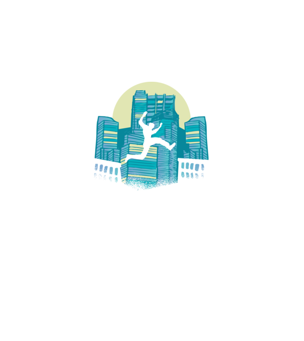 Parkour model negru pe tricou