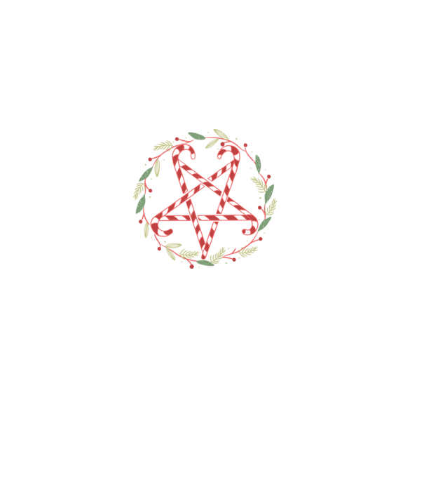 Pentagrama de Crăciun model negru pe tricou