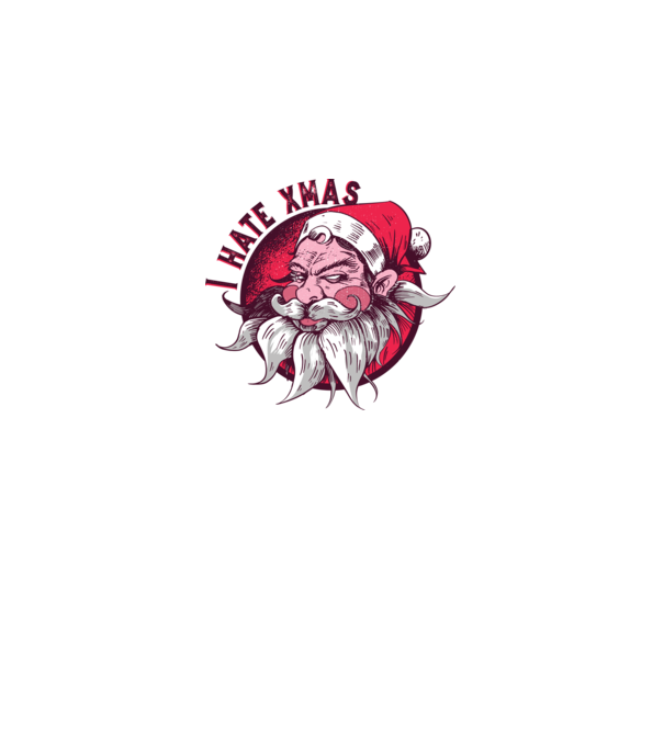 I Hate Xmas model alb pe tricou