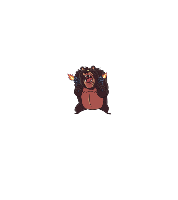 Pew Pew Pew Madafakas Urs model negru pe tricou