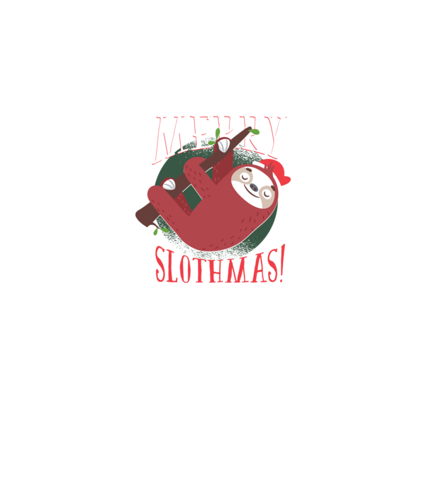 Merry Slothmas Crăciun cu Leneș model negru pe tricou