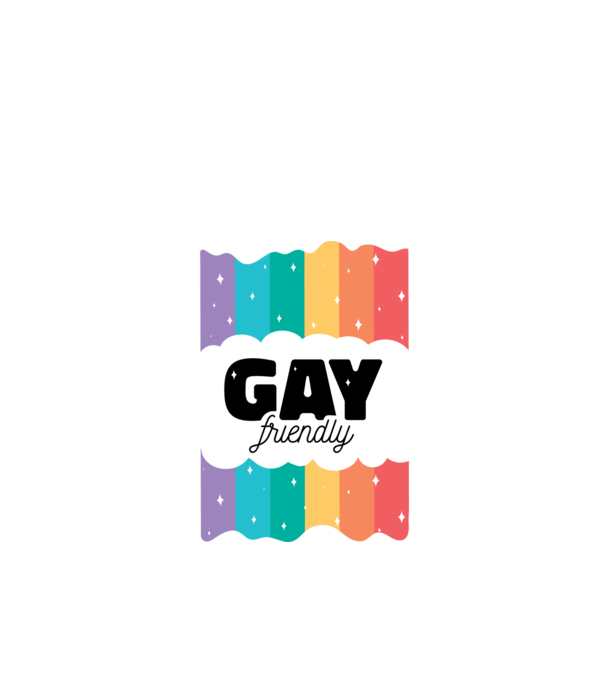 Gay friendly model negru pe tricou
