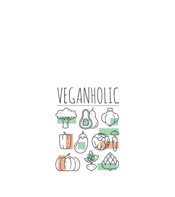 Veganholic model alb pe tricou