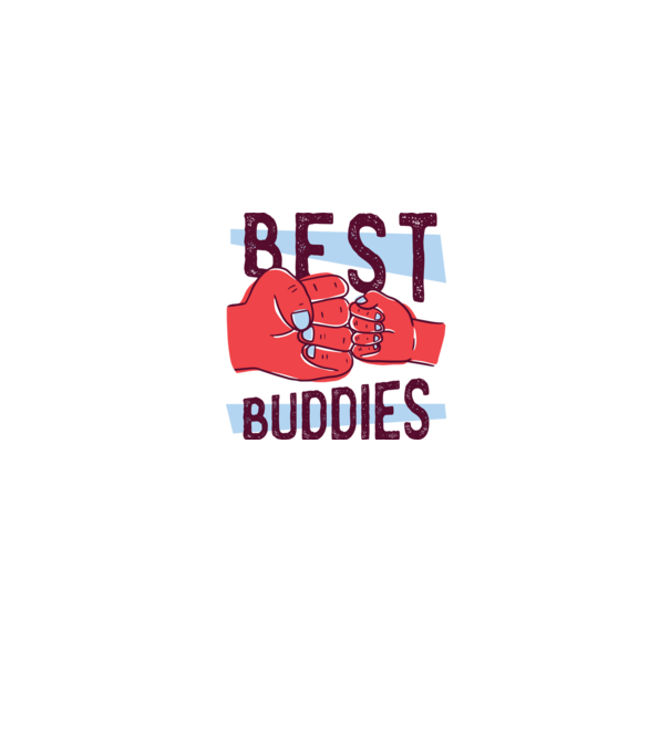 Best Buddies - Cei mai buni prieteni model alb pe tricou