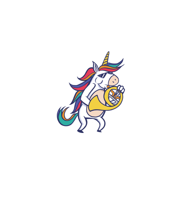 Unicorn Corn model albastru deschis pe tricou