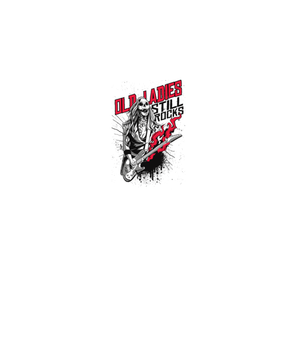Old Ladies still Rocks model alb pe tricou