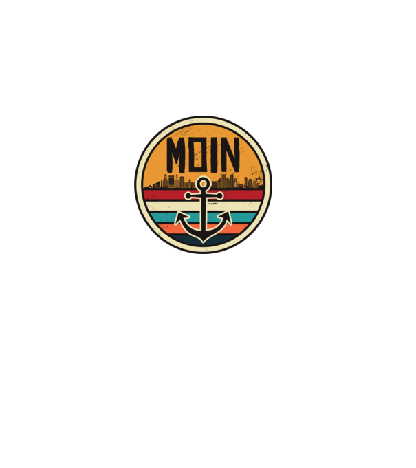 Ancoră Moin model negru pe tricou
