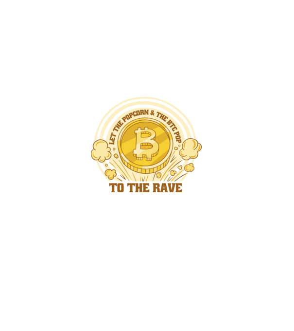 Bitcoin to the Rave model negru pe tricou