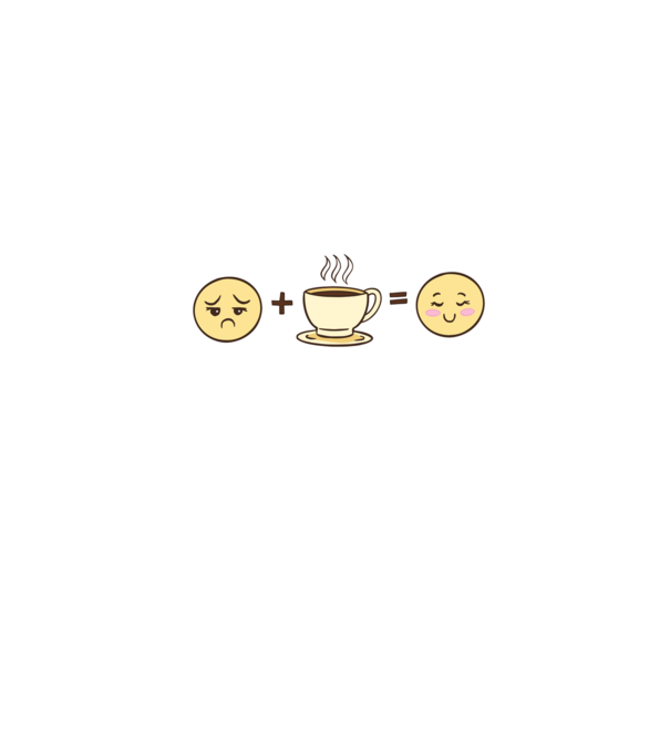 Cafea Fericire model albastru închis pe tricou