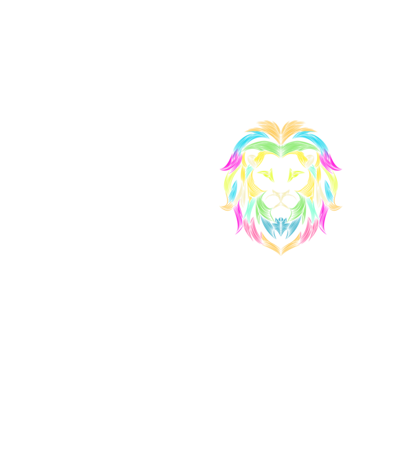 lion line art design model galben neon pe tricou