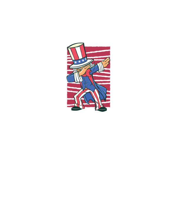 Uncle Sam DAB model alb pe tricou