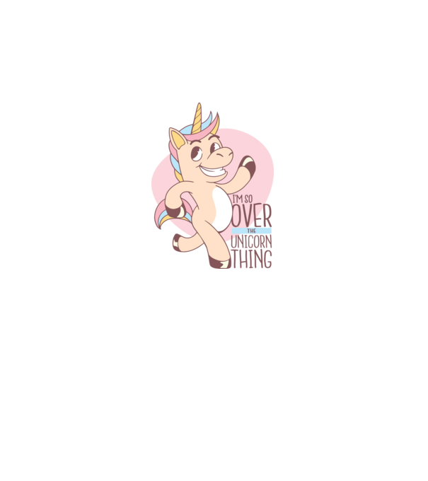 Am trecut de mult peste perioada de Unicorn model alb pe tricou