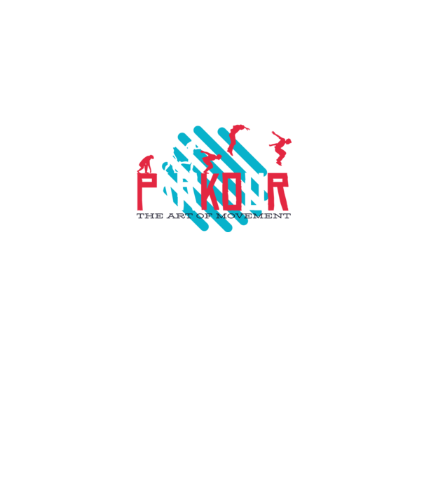 Parkour - Arta mișcării model gri pe tricou