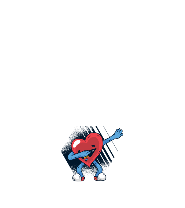 'Inimă DAB Floss Heart tricou amuzant pentru Valentine''s Day' model negru pe tricou