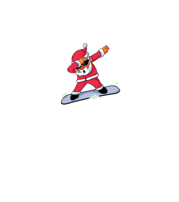 Moș Crăciun Snowboard DAB tricou amuzant model roz pe tricou