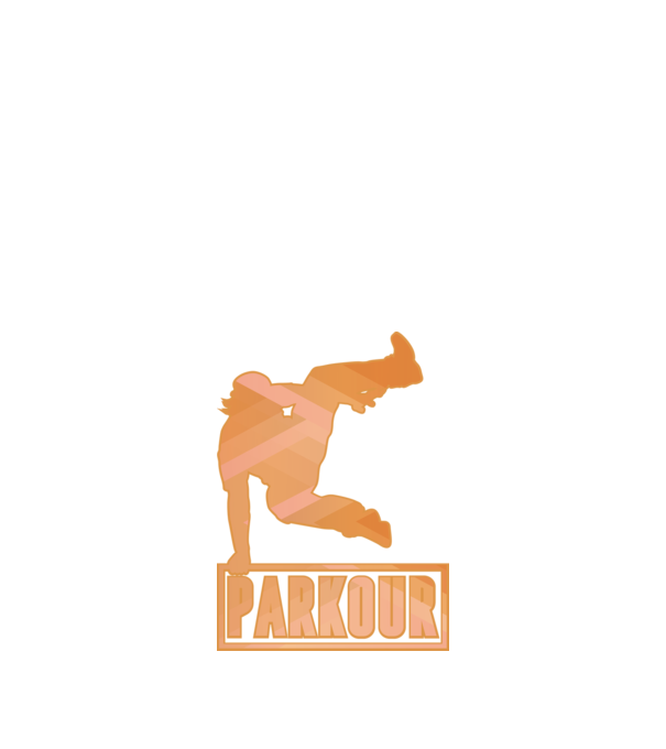Tricou Parkour cu inscripție model alb pe tricou