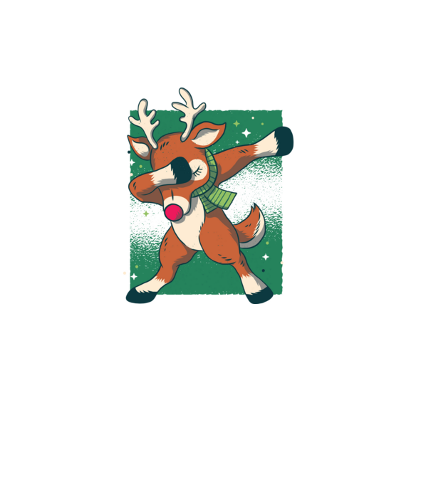 Rudolph DAB model alb pe tricou