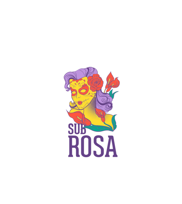 Sub Rosa model alb pe tricou