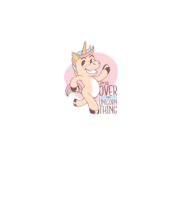 Am trecut de mult peste perioada de Unicorn model alb pe tricou