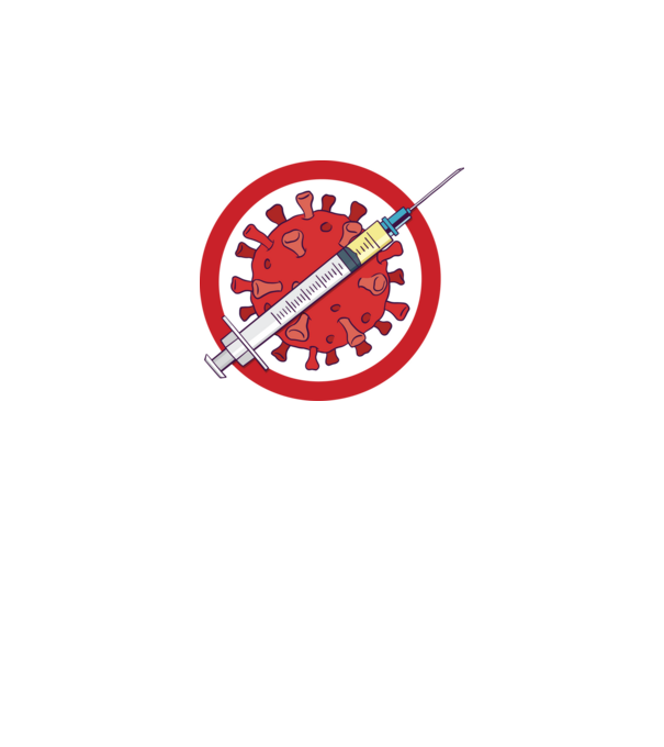 Vaccin virus (?) model alb pe tricou