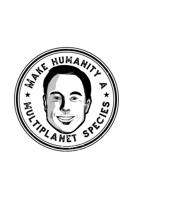 Make humanity a Multiplanet species Elon Musk model albastru deschis pe tricou
