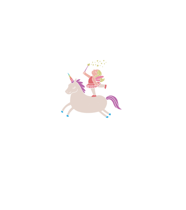 Zână Unicorn model negru pe tricou
