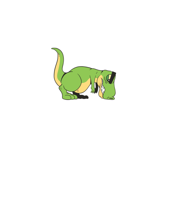 T-rex Push-up model gri închis pe tricou