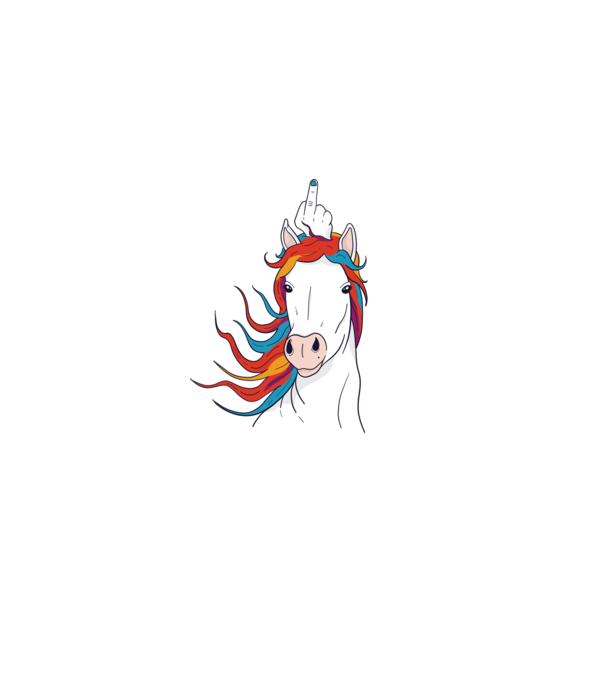 Unicorn Fuck Off model negru pe tricou