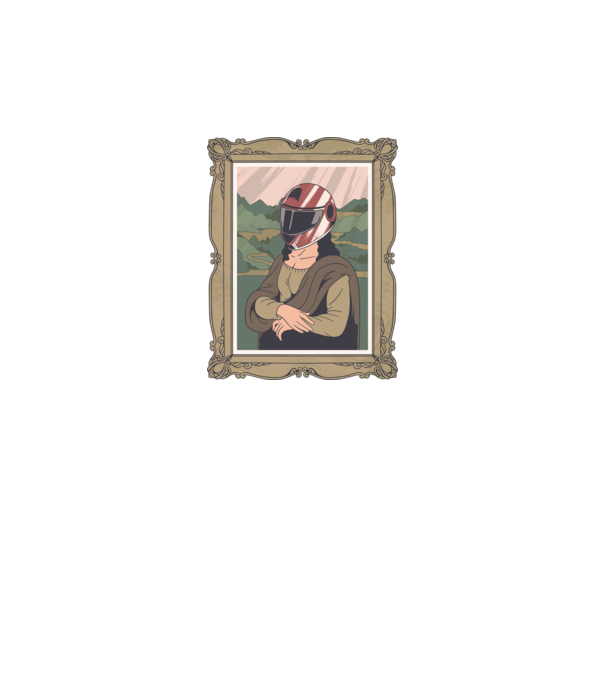 Mona Lisa Concurent model negru pe tricou
