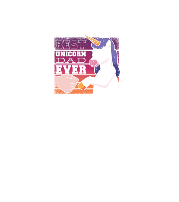Cel mai bun Tată Unicorn model negru pe tricou