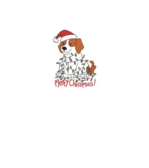 Beagle Crăciun Fericit! model gri pe tricou