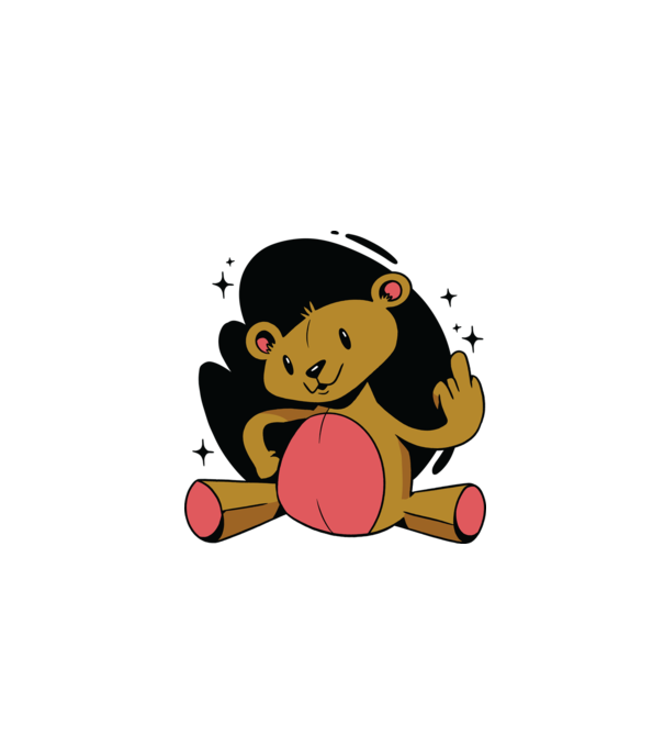 Ursuleț Teddy hain model gri pe tricou