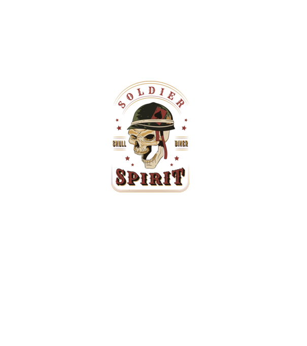 Soldat Craniu model negru pe tricou