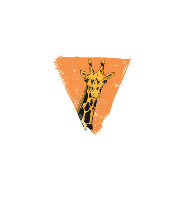 Girafă cool model alb pe tricou