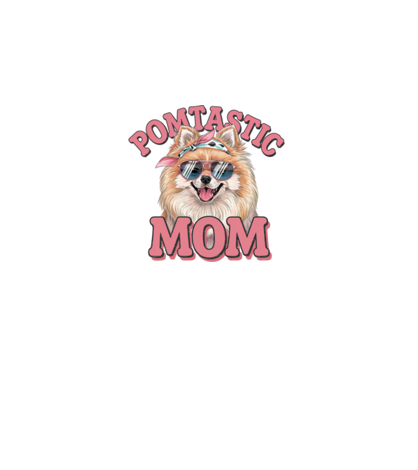Pomtastic Mom model alb pe tricou
