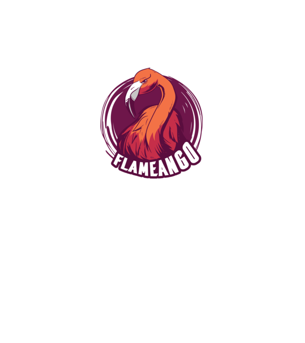 Flamingo model alb pe tricou