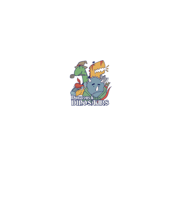 Dungeons and Dinosaurs model verde pe tricou