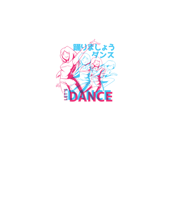 Anime Dance model alb pe tricou