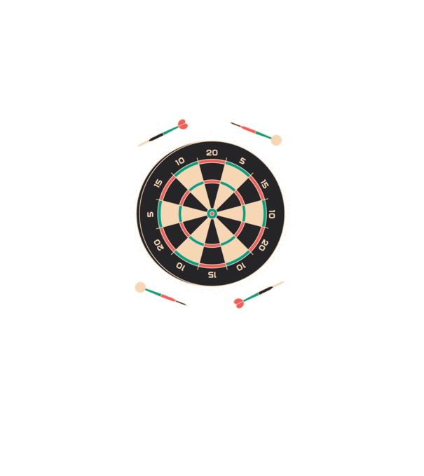 Tablă Darts model negru pe tricou