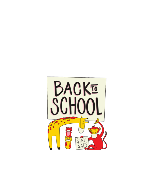 Back To School Animale model nisipiu pe tricou